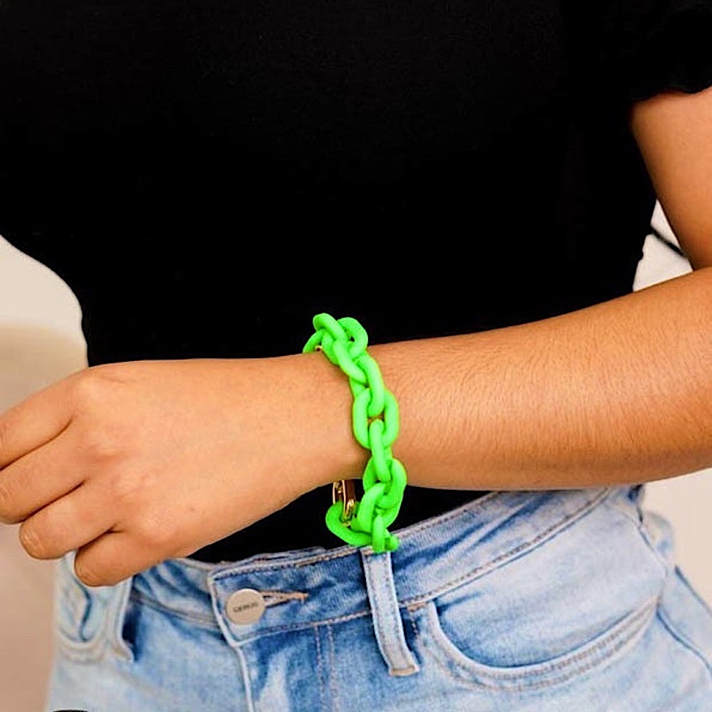 🆕🌿💚CITY: GREEN Oval Silicone Bracelet